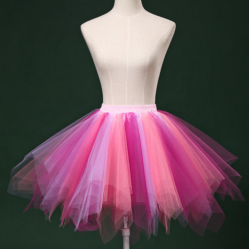 Half-length Pettiskirt Perform Dance Party Tulle Skirt Crinoline