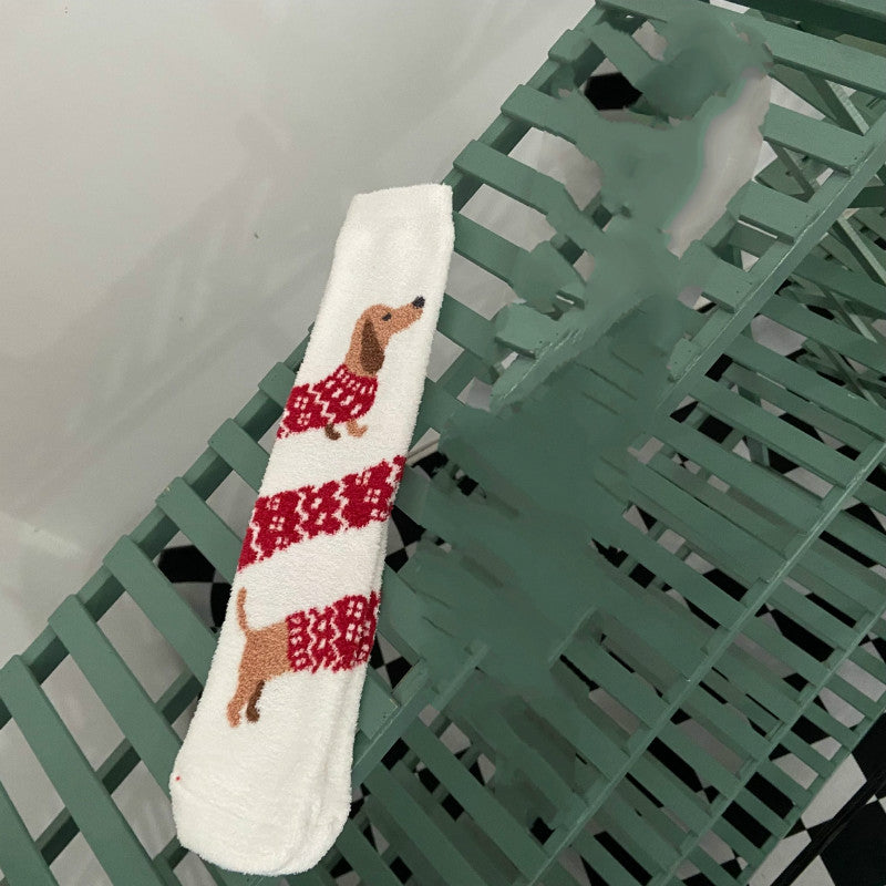 Winter Warm Coral Velvet Socks