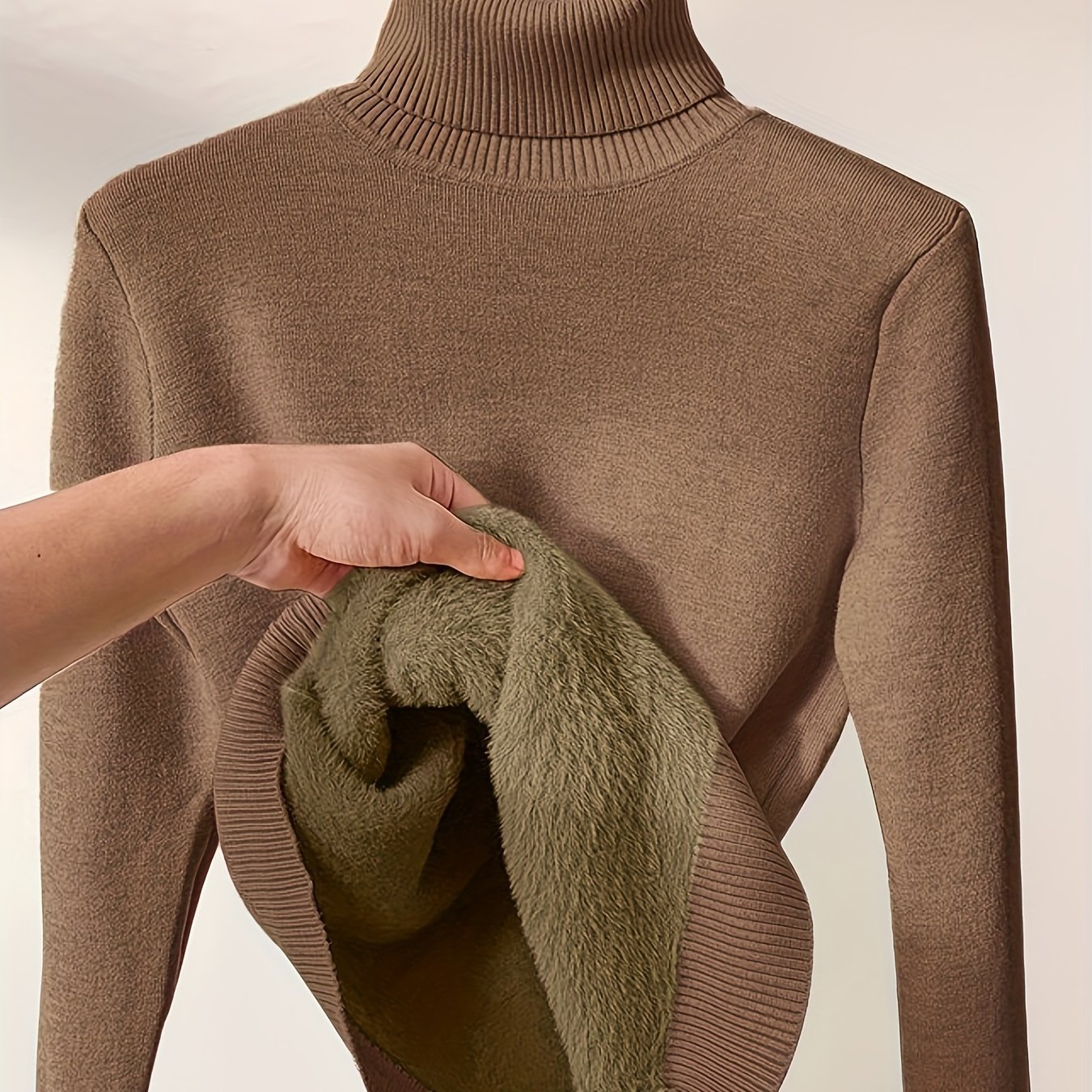 Women's Warm Thickened Inner Wear Long-sleeved Knitted Top