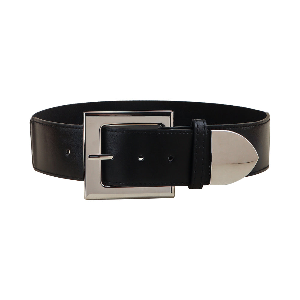 Black Belt Women's Elastic Elastic Needle Buckle Belt Fashion All-match Skirt Shirt Closed Waist Wide Waist Seal