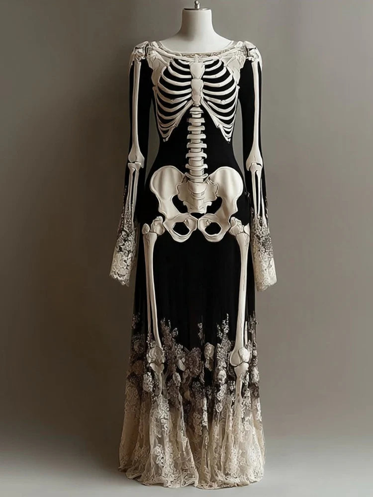 Digital Printed American Fashion Halloween Witch Dress