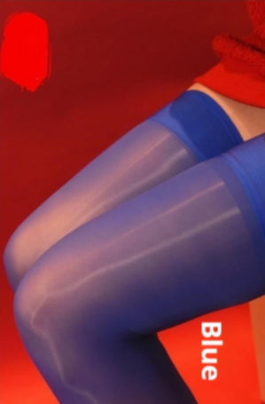 Ultra-thin Oil-shine Silky-soft Pearlescent Over-the-knee Stockings