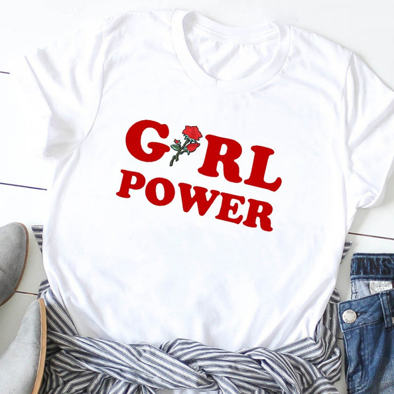 European And American Suffragette Round Neck Short-sleeved T-shirt