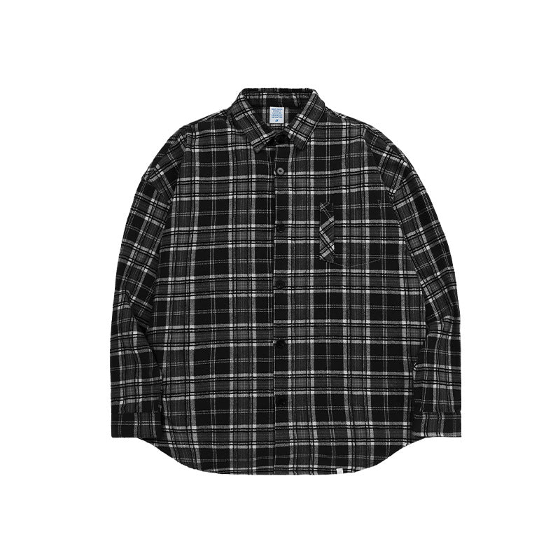Men's Heavy High Street Brushed Plaid Shirt
