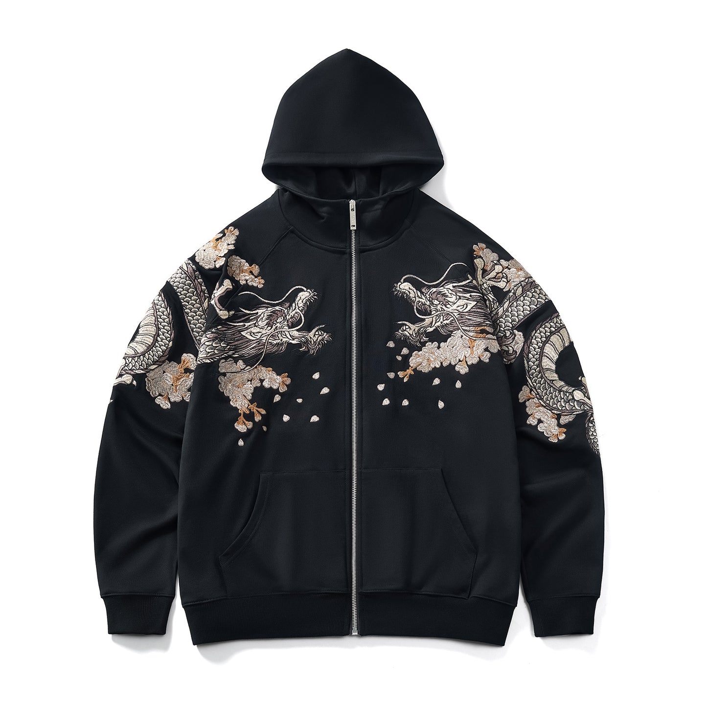 Mens Loose Fit Polyester Embroidered Chinese Style Jacket