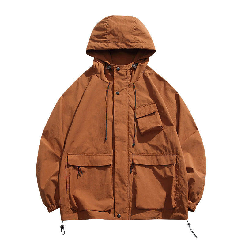 Double-layer Windproof Anti-penetration Autumn Hooded Outdoor Jacket Coat Male