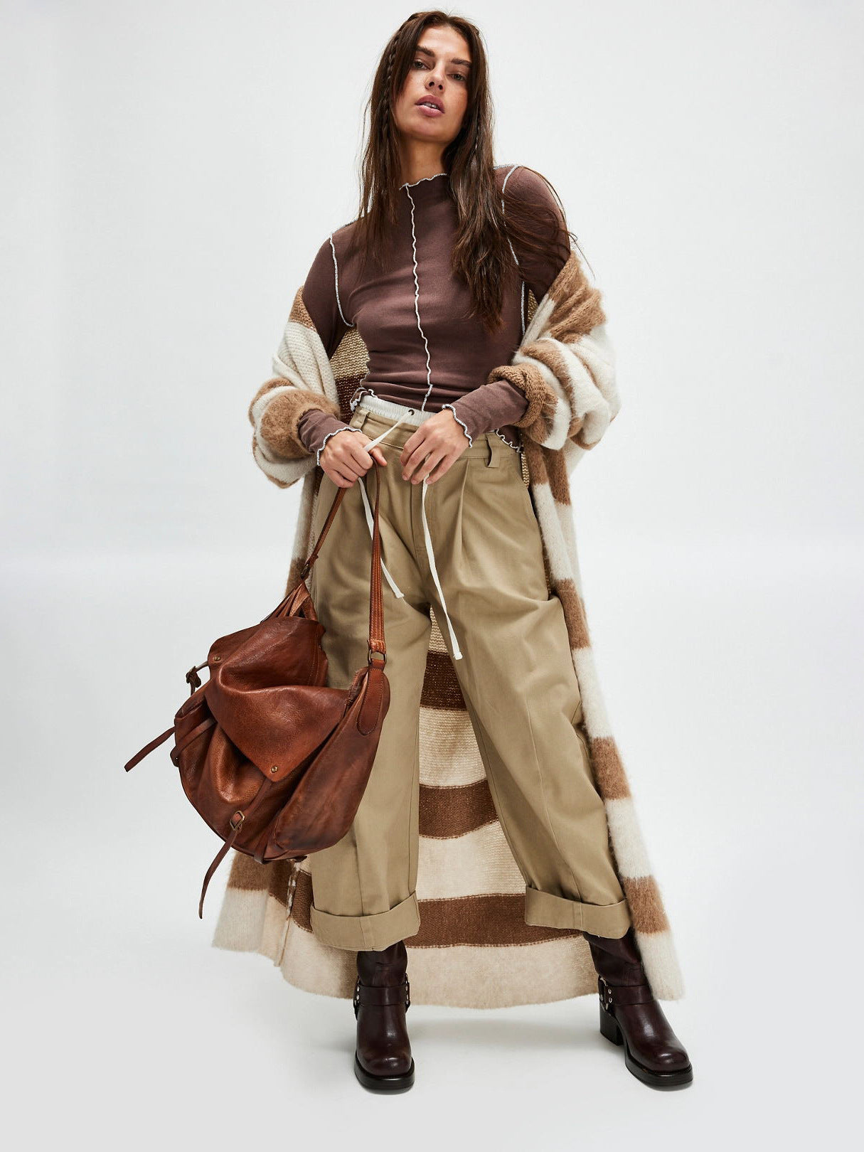 Contrast Color Slim Fit All-match Bottoming Shirt