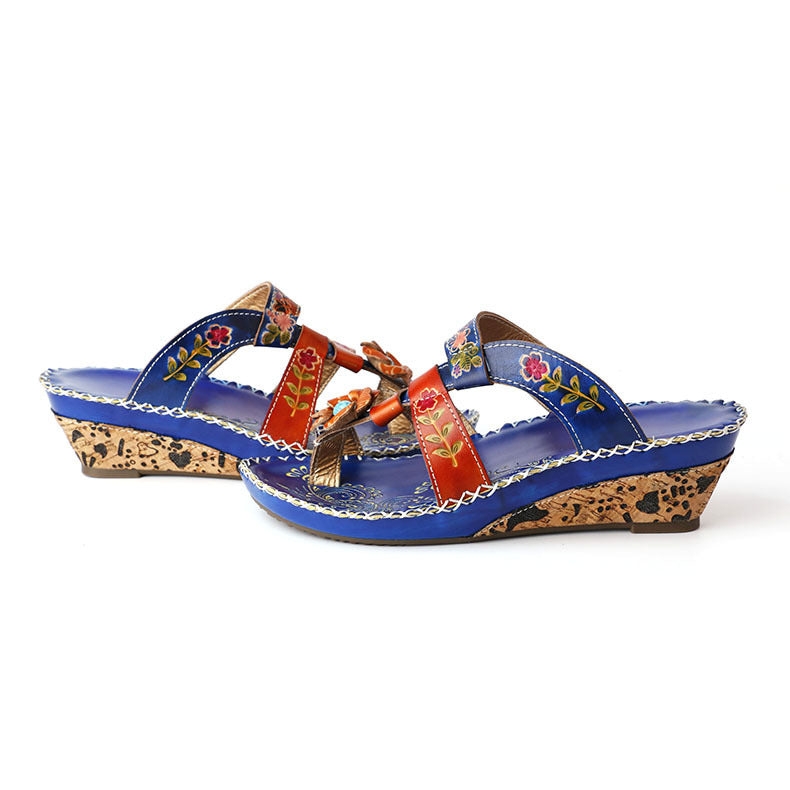Ethnic Women's Sandals All Over Toe Lightweight Mid-heel
