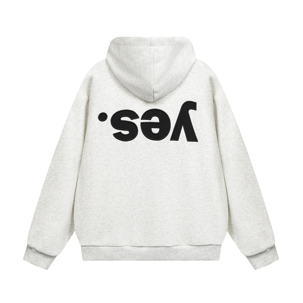 Inverted Letter Patch Embroidered Men's Jacket