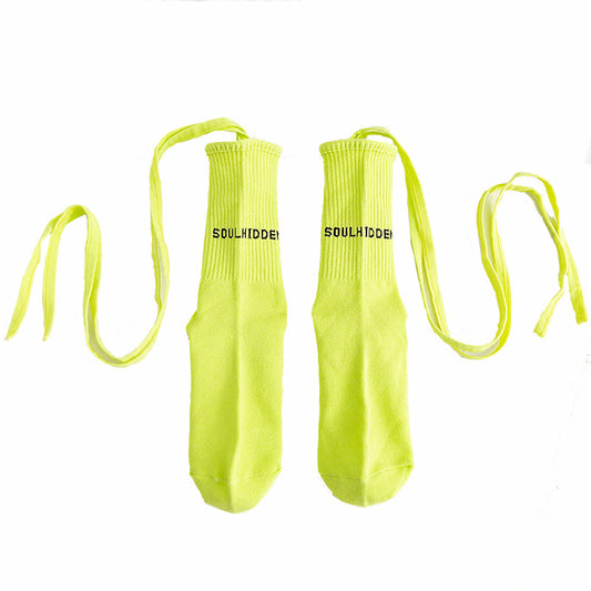 Cross Tie Socks Female Ins Eye-catching Tide Socks Calf Socks Medium Tube Socks