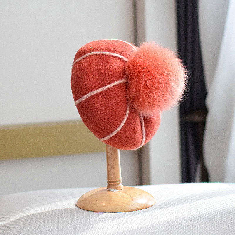 Pumpkin Wool Beret Women's Autumn And Winter