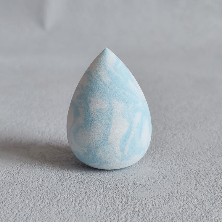 Waterdrop-shaped Beveled Two-tone Beauty Sponge