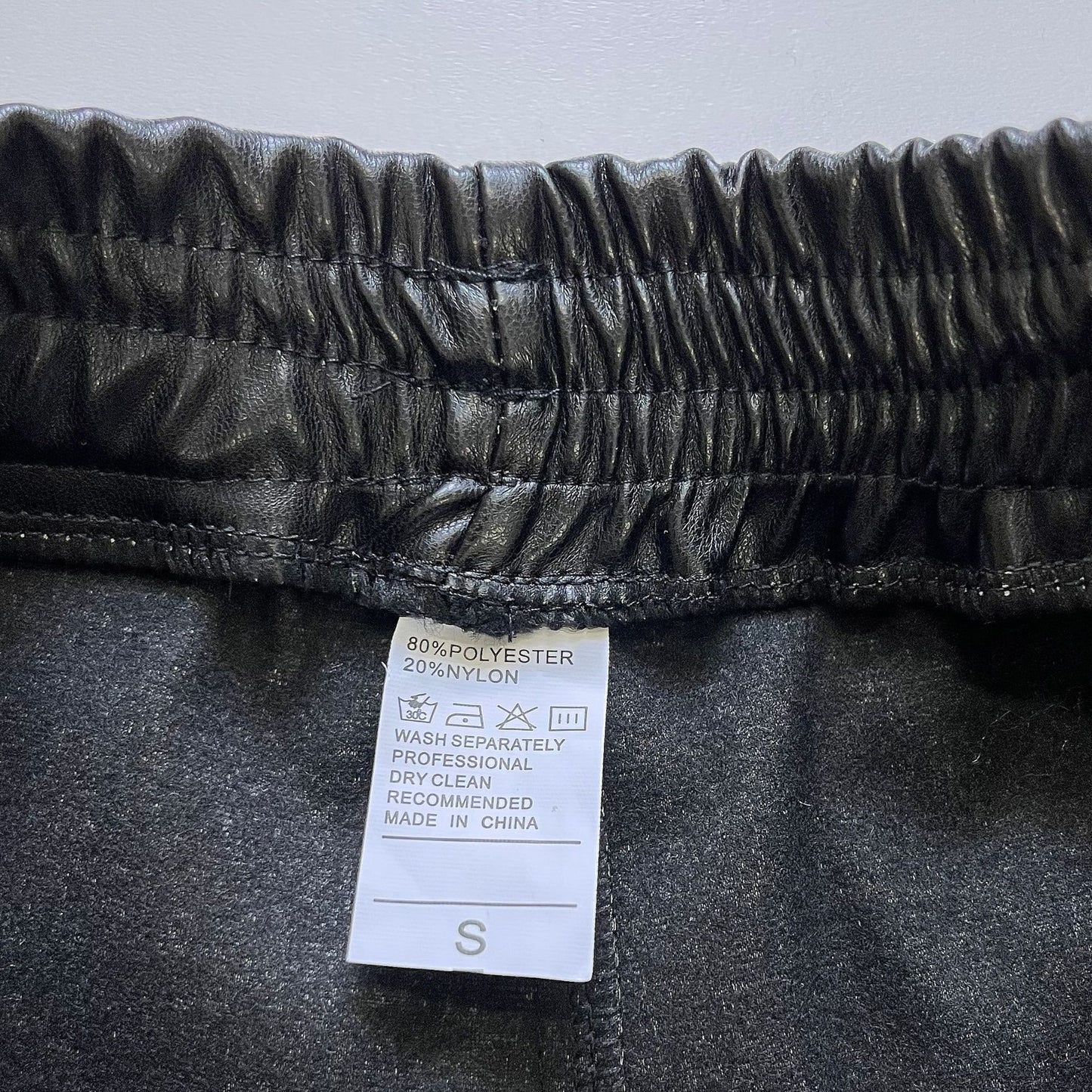 European And American Side Button PU Leather Shorts High Waist Pure Color Split