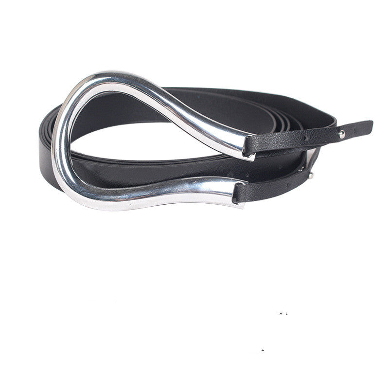 Silver Horseshoe Buckle Belt Ladies Decoration And Dress