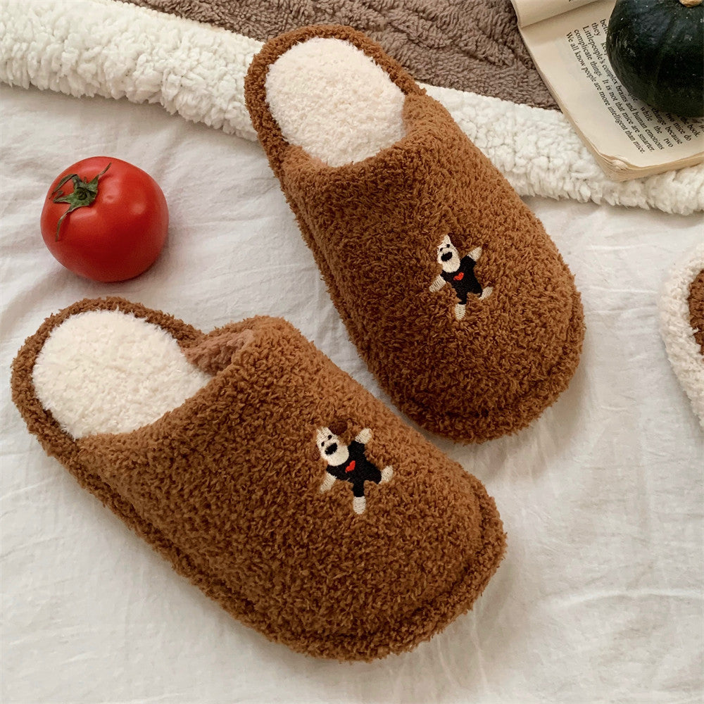 Closed Toe Home Warm Comfortable Cute Fluffy Slippers