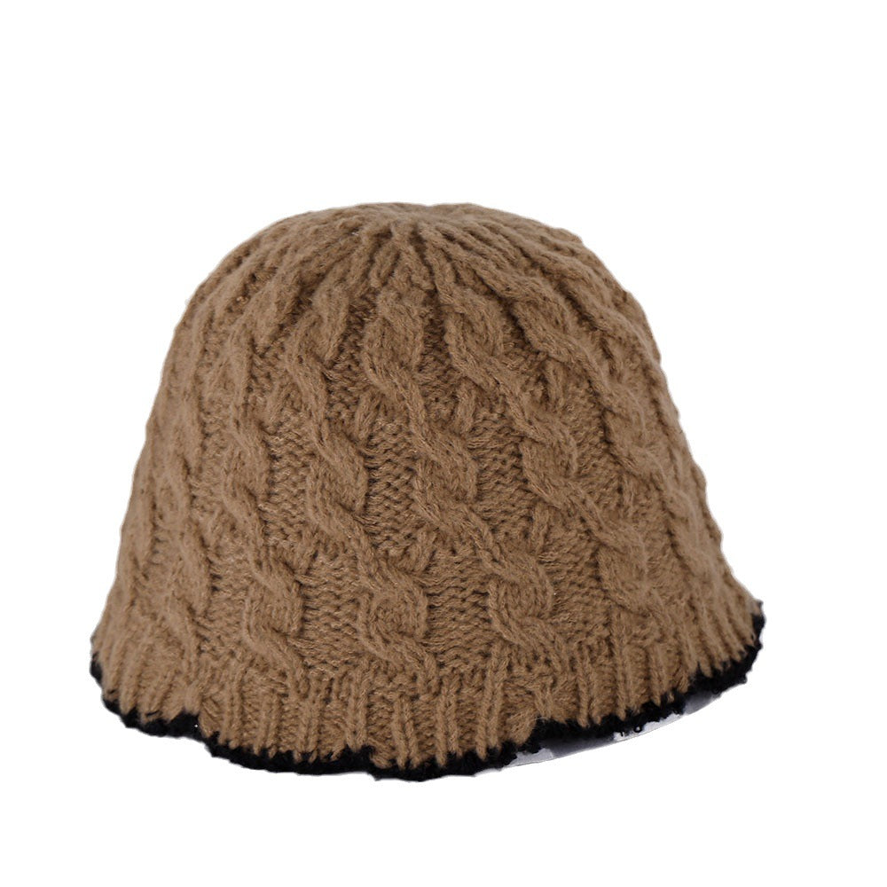 Contrast Color Twist Knitted Fisherman Hat Children
