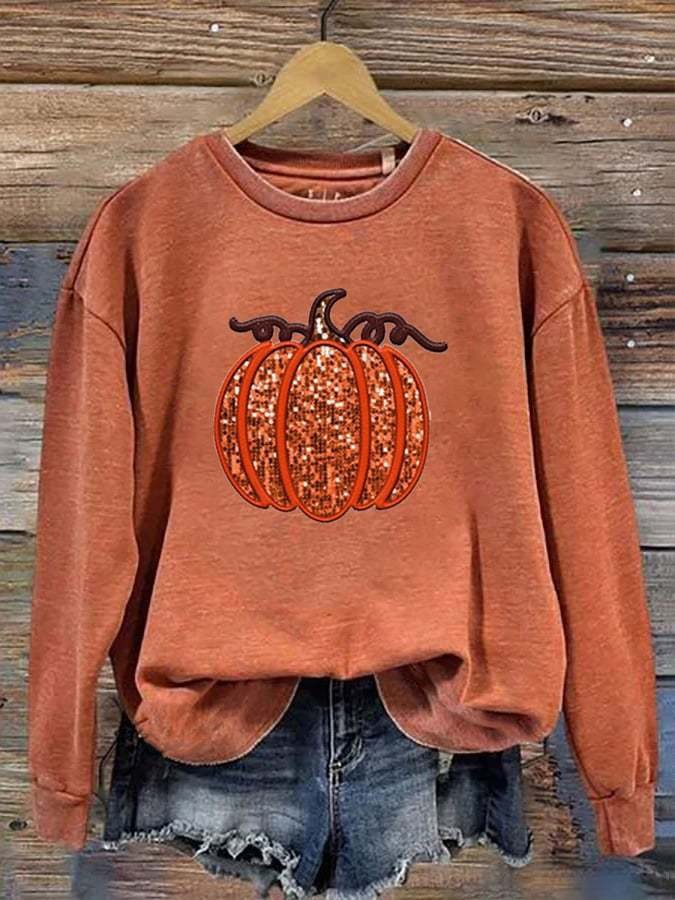 Pullover Halloween Pattern 3d Printing Crew Neck Pullover Sweatshirt