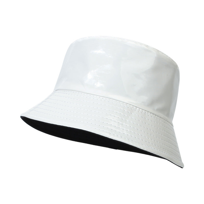 Outdoor Leisure All-match PU Leather Fisherman Hat