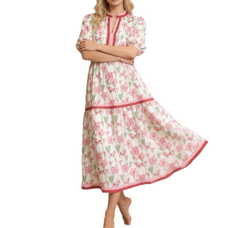 Fashionable Casual Long Loose-fit Retro Princess Dress