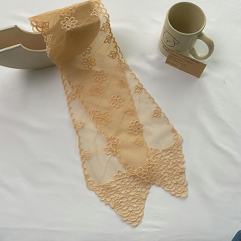 Streamer Small Scarf Embroidered Lace Tie Head Silk Scarf Hairband