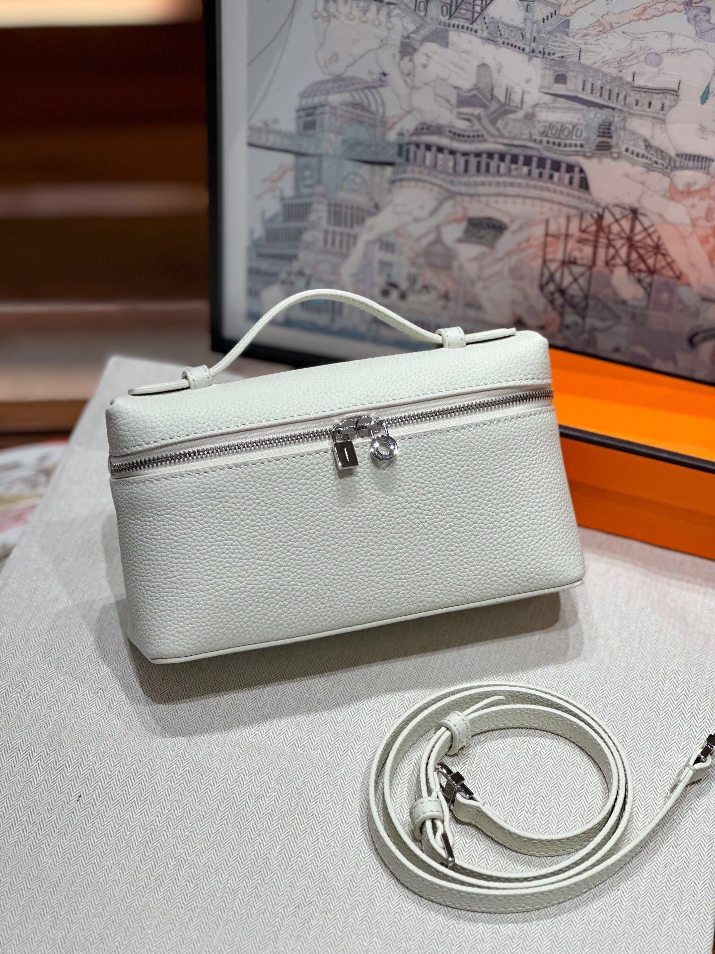 Single Shoulder Crossbody Carrying Real Leather Bag
