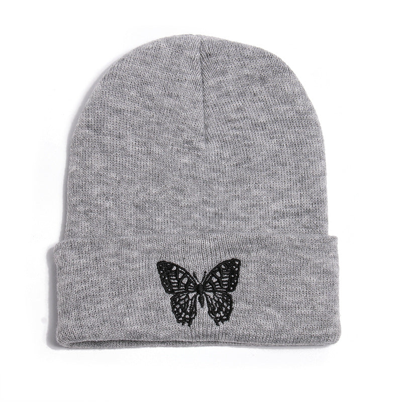 The New Butterfly Print Knitted Hat