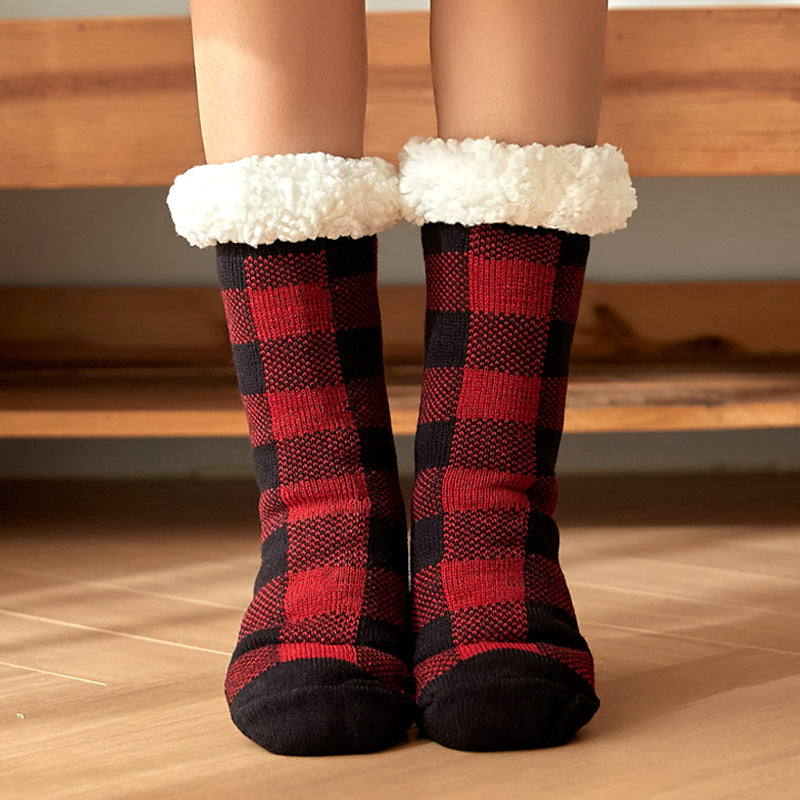 Ladies Carpet Socks Home Warmth And Velvet Sleep