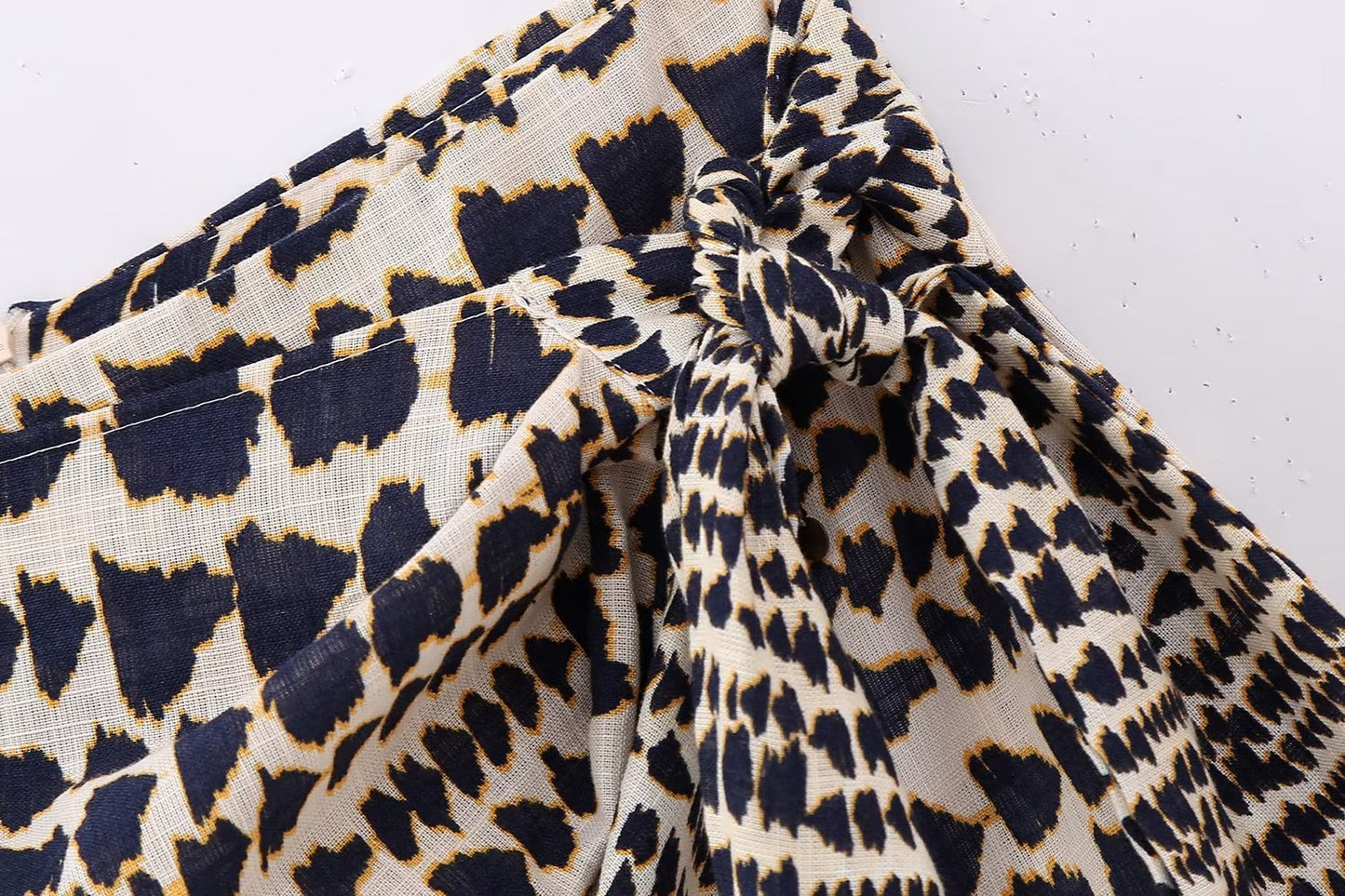 American-style Women's Double-breasted Printed Dress