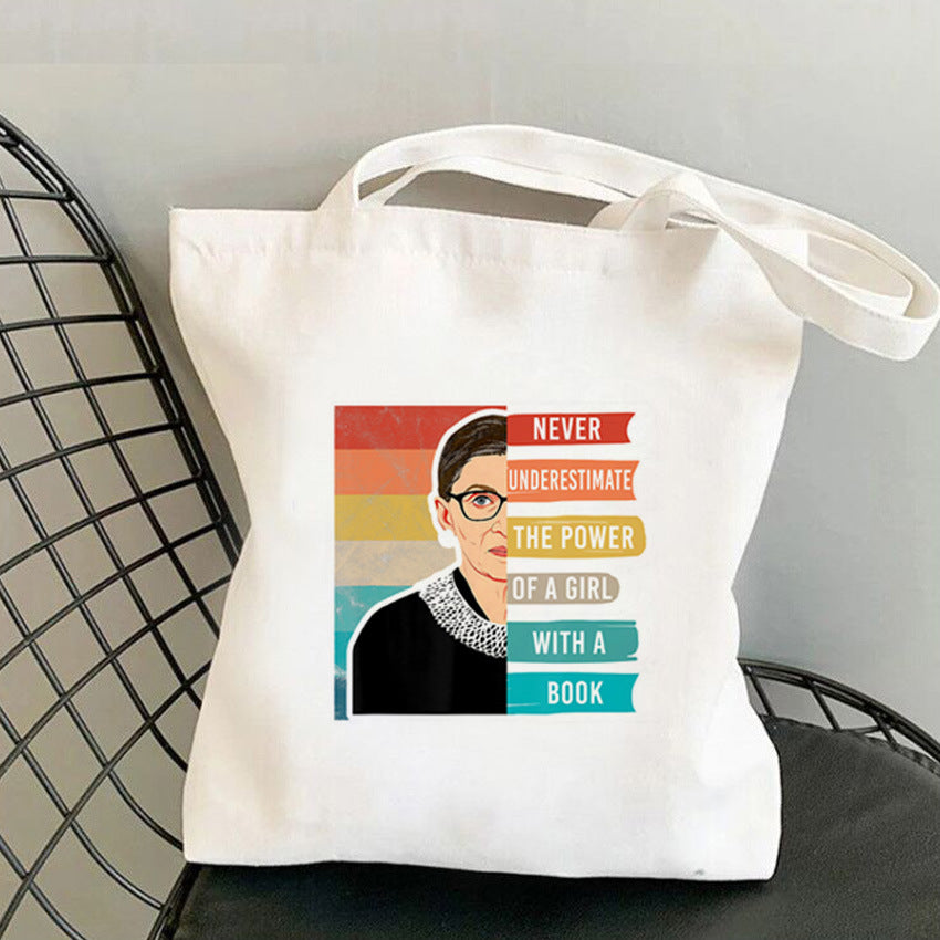 Judge Feminist Ginsburg Student Canvas Bag