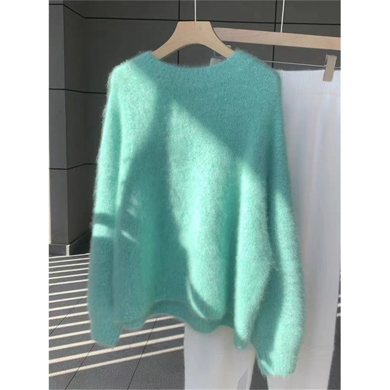 Mink Sweater Women's Thick Thermal Head Cover