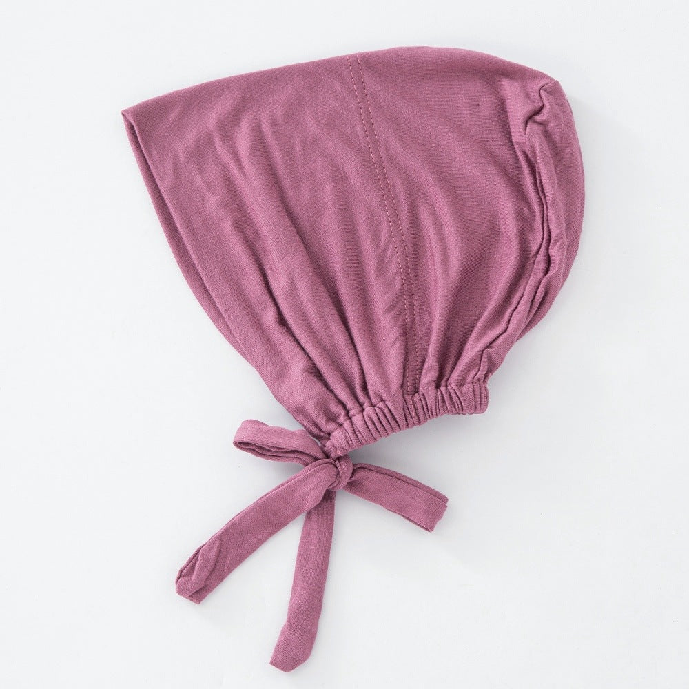 Women's Fashion Solid Color Lace-up Bottoming Hood