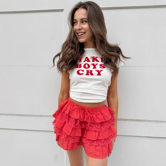 Low Waist Lace Multi-layer Tiered Dress Sexy