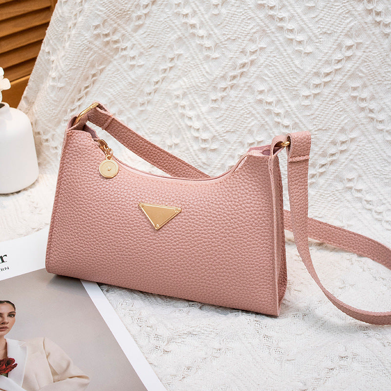 Women's Fashion All-match Lychee Pattern Shoulder Bag