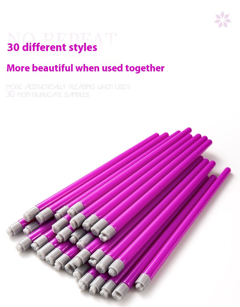 Nail Brush Nail Art Printing Pen DIY Silicone Stamp Pen Transfer Marker Pen