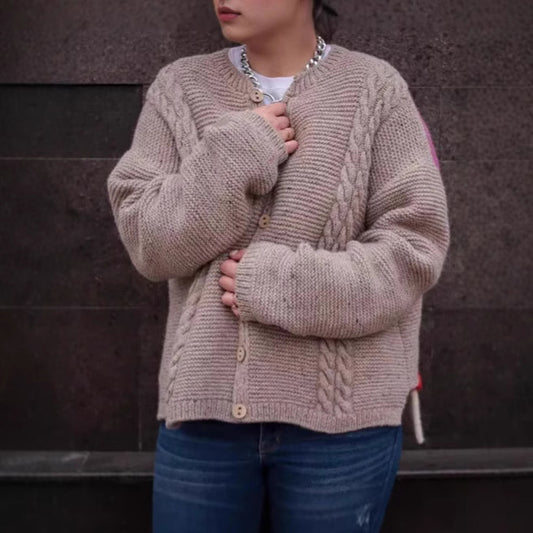 Dame Sweater Ryg Smilende Ansigt Sjovt Ansigt Dame Sweater