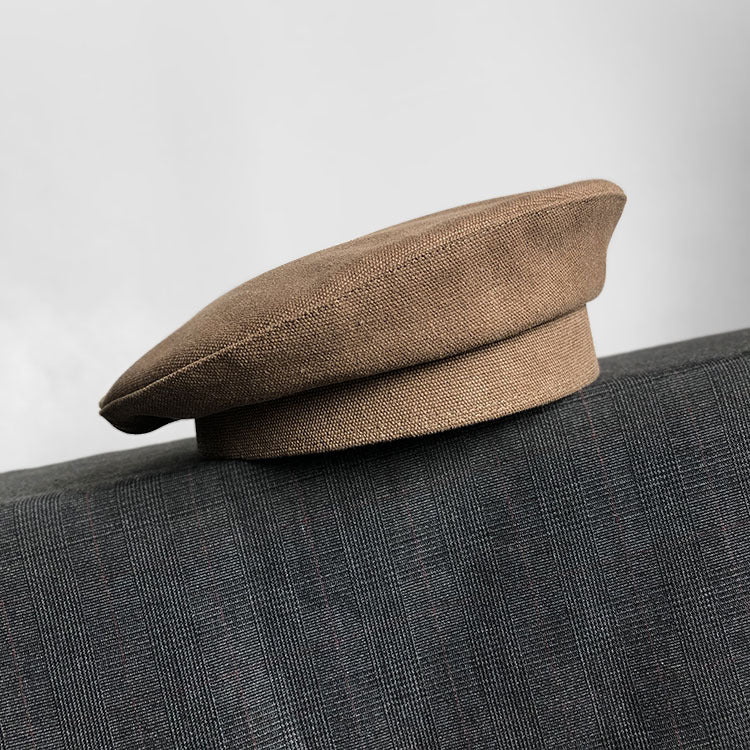 Dark Beret For Women With Large Faces Black Painters Cap