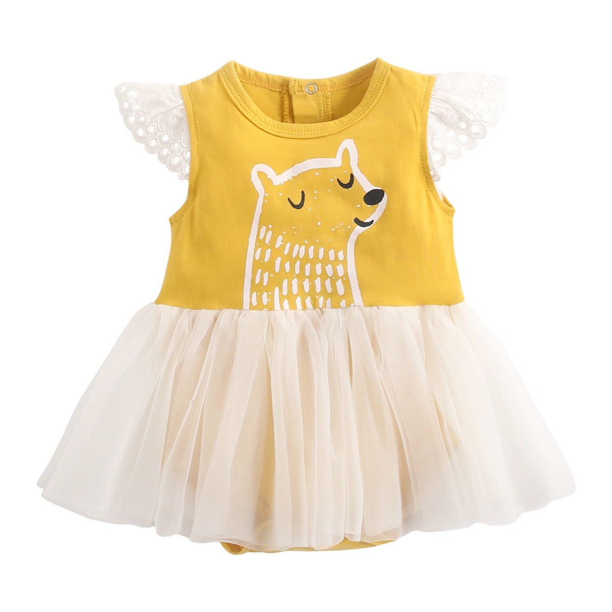 Mesh Newborn Romper Lace Baby Bodysuit