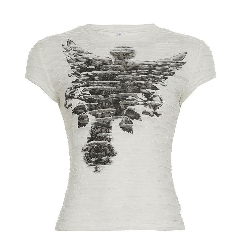 CroppedSlim-fit Knitted Crew-neck Top