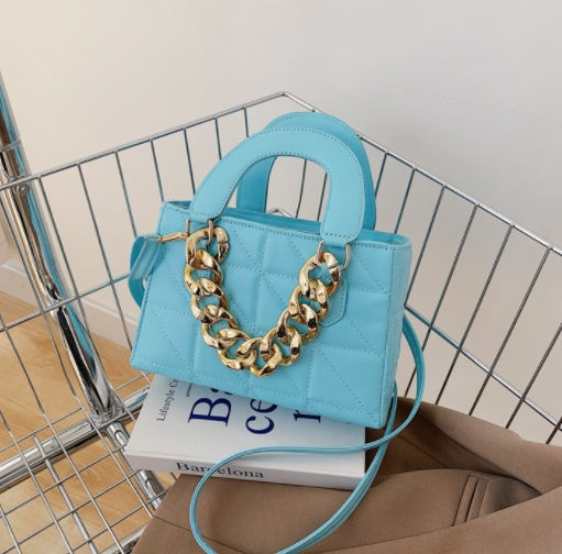 Fashion Rhombus Chain Handheld Small Square Bag