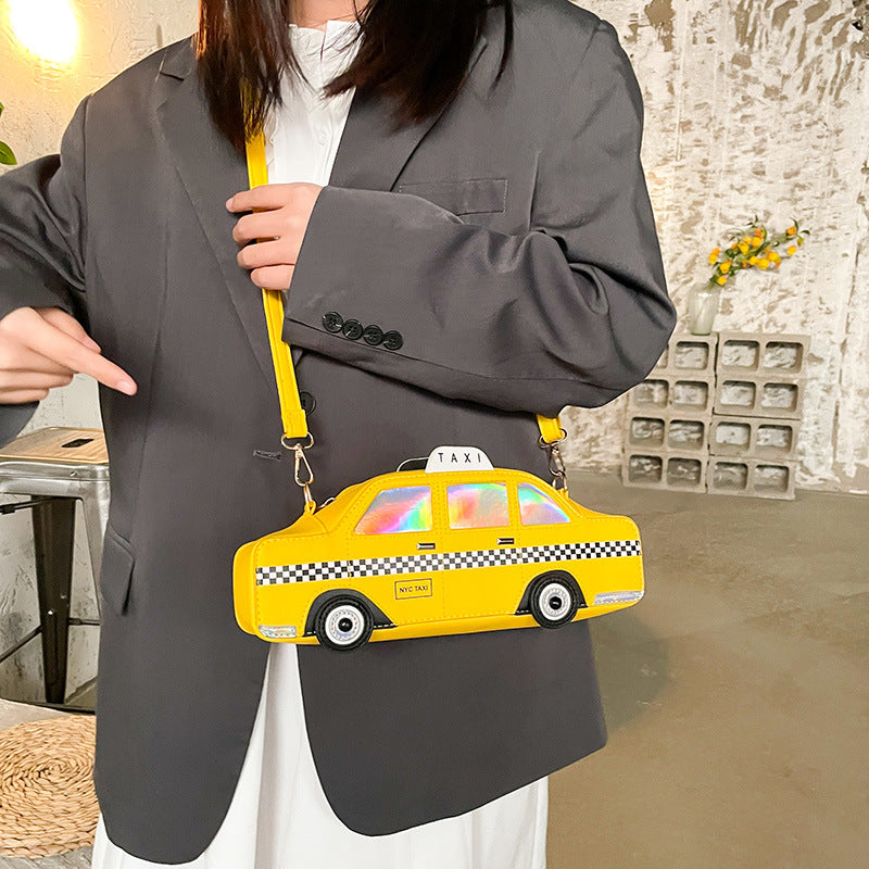 Fashion Kreativ Taxi Pu Messenger Taske Til Kvinder