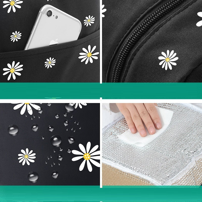 Japanese-style Little Daisy Office Worker Portable Lunch Bag Thermal