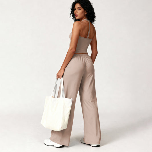 Womens Yoga Casual Top And Pants Set