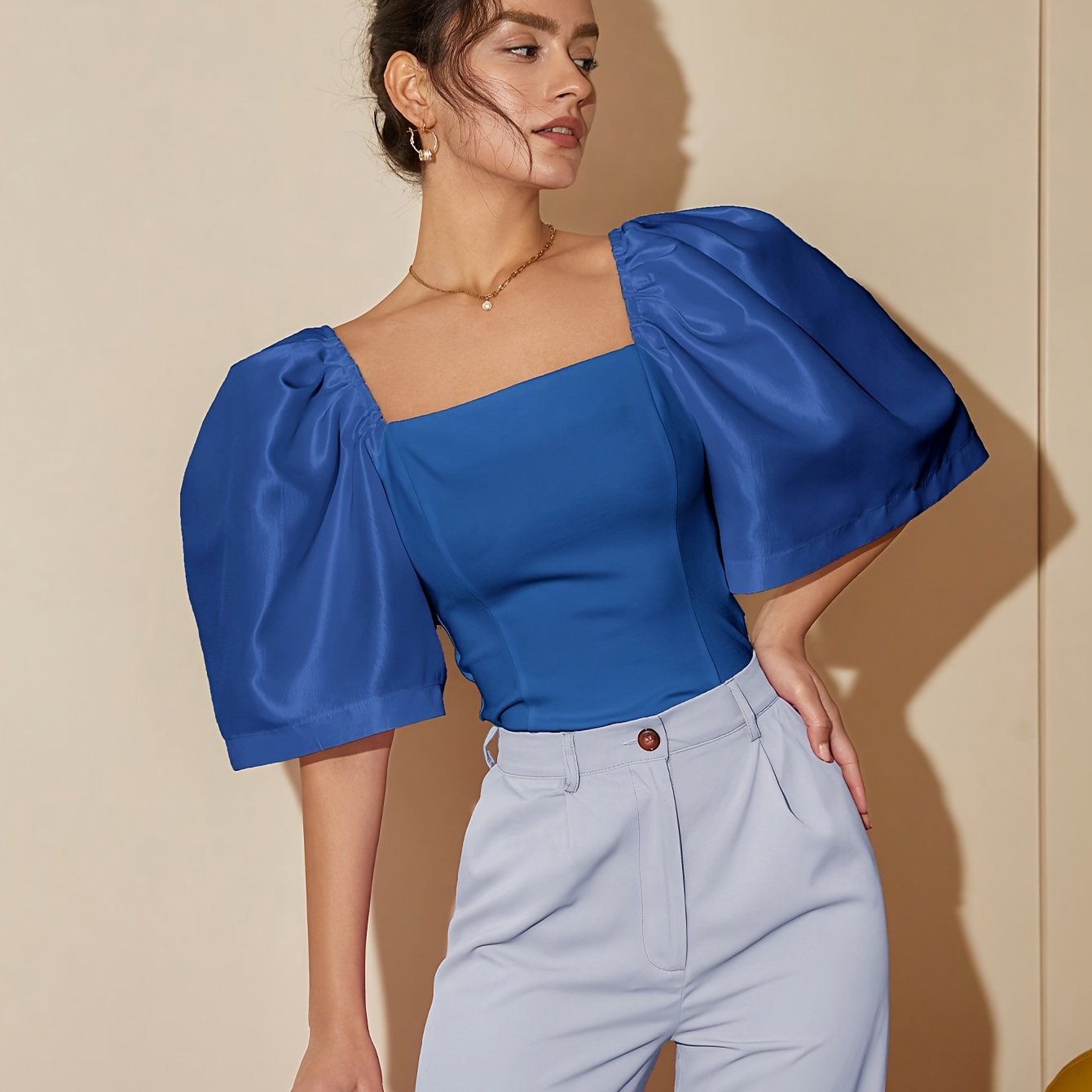European And American Polyester Elegant Top