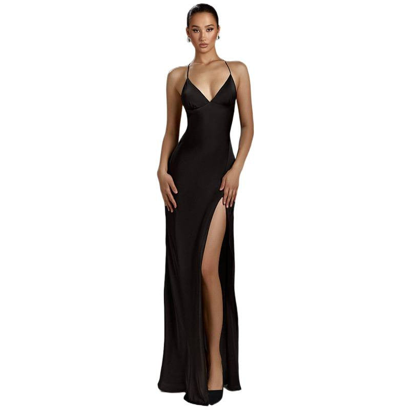 Slim-fit Slit Sexy Backless Dress For Women