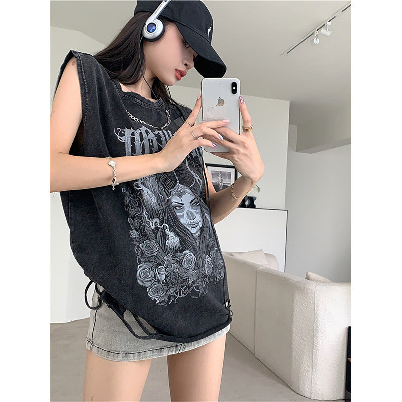 Summer Mid-length Loose Slimming Top