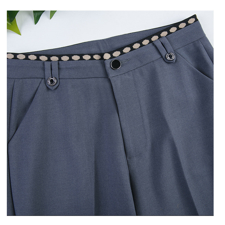 Straight High Waist Temperament Commuter Trousers