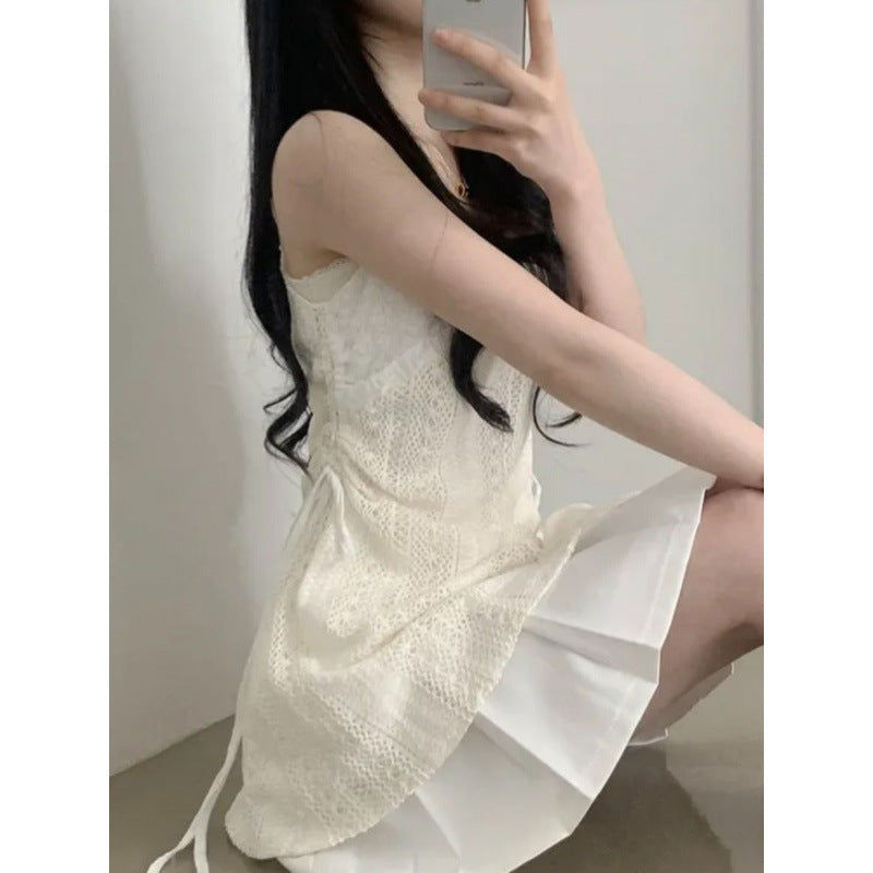 Western Style Drawstring Lace Waist Lace Sling