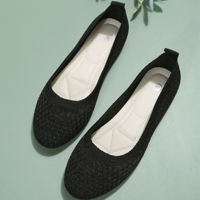 Women's Round Toe Comfortable Soft Sole Shallow Mouth Shoes