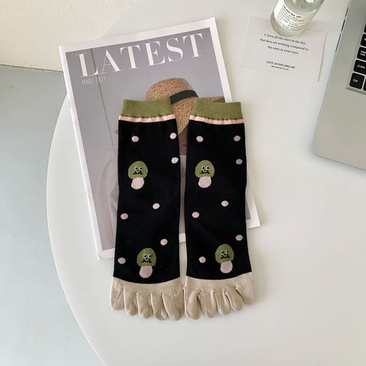 Women's Mid Tube Stockings Cute Cartoon Pattern