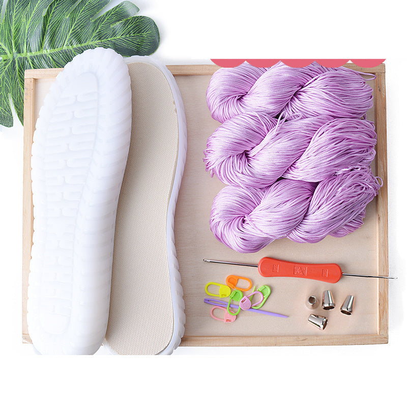 Woven Hollow Thread Cow Tendon Bottom Crystal Material Bag